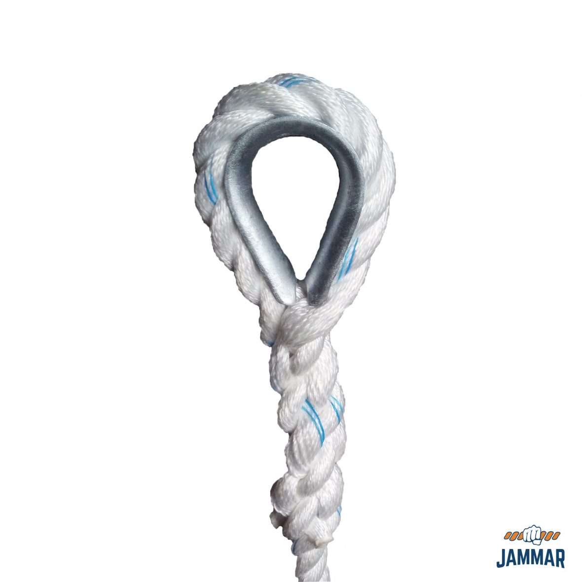 Metal Thimble Climbing Ropes White Poly Dacron Jammar Nets
